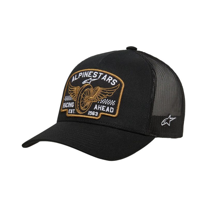 Alpinestars Heritage Patch Black Trucker Hat 5