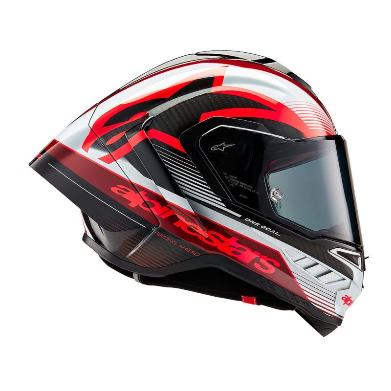 Alpinestars Supertech SR10 Team Black Carbon Red White Helmet 4