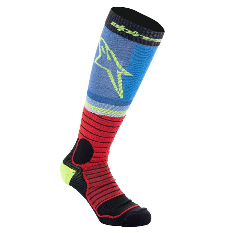 alps mx pro black red blue sock