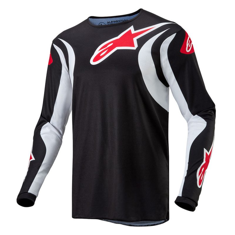 fluid lucent black white jersey front