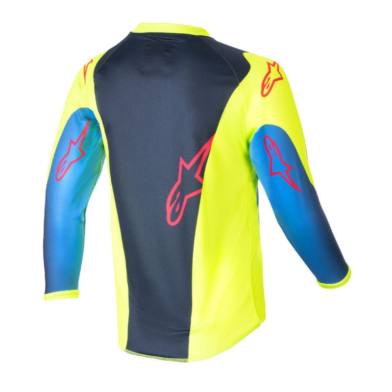 kids racer blue yellow jersey back 1