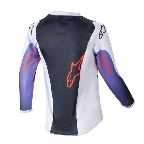 kids racer purple orange jersey front