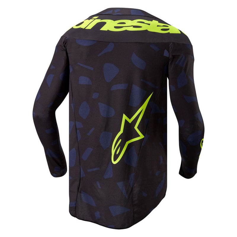 techstar rantera navy yellow jersey back 1