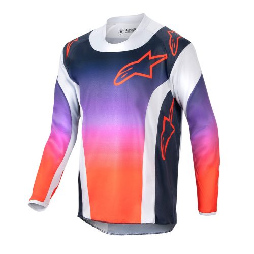 youth racer grey orange jersey back