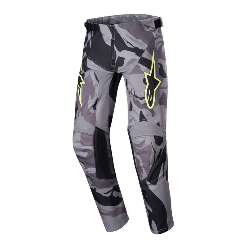 youth racer tactical grey yellow pant front 1